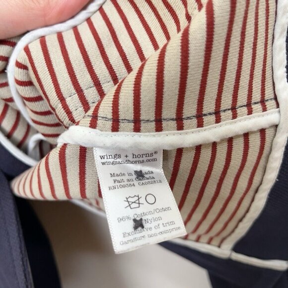 WINGS + HORNS Mens Small Navy Pique Cotton Utility Blazer - Picture 15 of 16